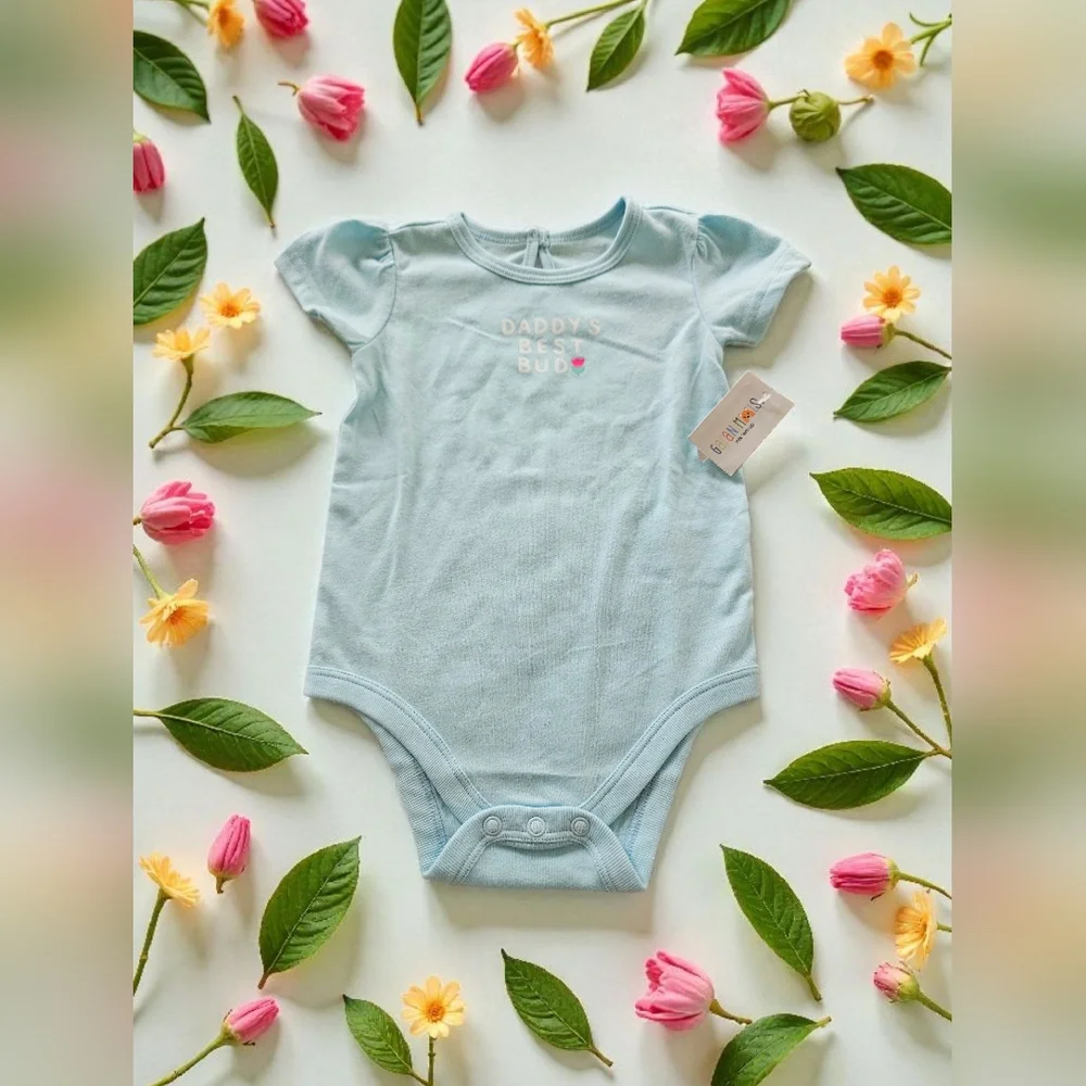 Garanimals Light Blue Baby Bodysuit Sz 6-9m